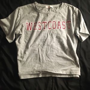 we$t coast cropped t shirt